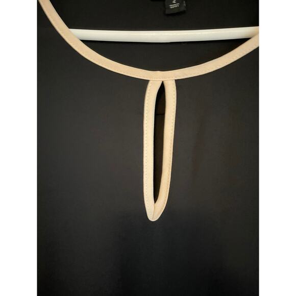 Torrid black tan sheer short tulip sleeve top lightweight blouse solid Size 2X - Picture 4 of 9